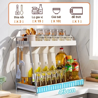 iSPECLE Kệ Gia Vị Đa Năng - Móc Treo, Lưu Trữ Nhiều Gia Vị & Dụng Cụ, 189.000₫ 5