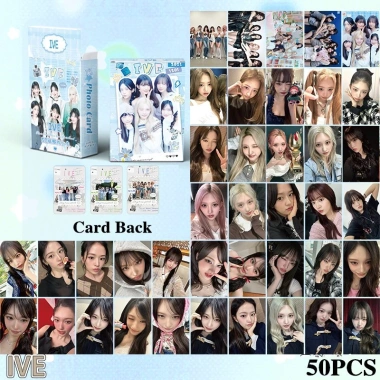 IVE Laser Card 50 Tấm Thẻ Ảnh LOMO Hình Nhóm Nhạc KPOP Giá Ưu Đãi 57.200₫