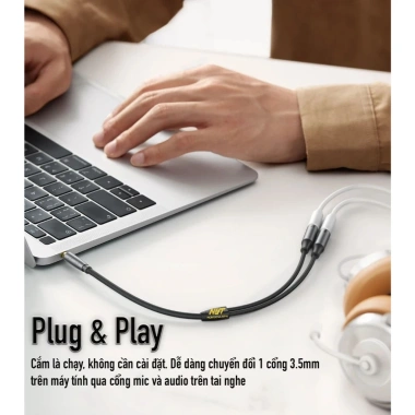 Jack chuyển 3.5mm male sang mic và tai nghe female NYT CD103 - Giá 39.000₫ 8
