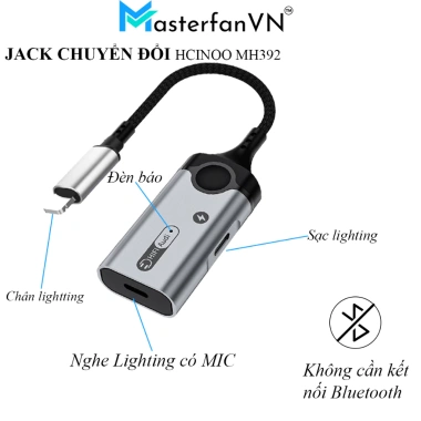 Jack chuyển đổi 2 cổng Light và Light sạc 2.4A Mic, vỏ nhôm cao cấp - Giá ưu đãi 189k 2
