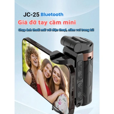 JC25 Tripod mini 3 trong 1 cho điện thoại, gậy tự sướng Bluetooth + đèn trợ sáng - chỉ 219.000 VND 5