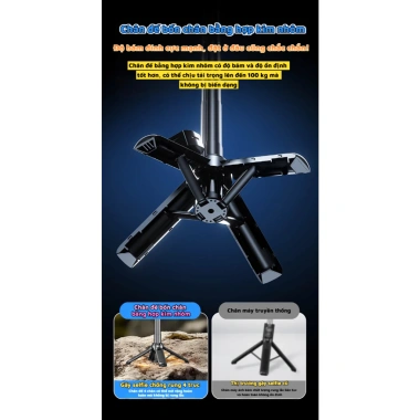 JC25 Tripod mini 3 trong 1 cho điện thoại, gậy tự sướng Bluetooth + đèn trợ sáng - chỉ 219.000 VND 6