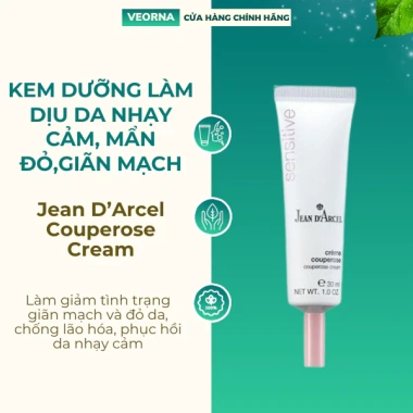 Jean D'Arcel Couperose Cream - Kem dưỡng da nhạy cảm giảm đỏ, giãn tĩnh mạch, chỉ 720.000đ