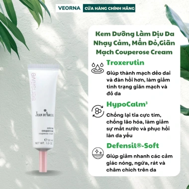Jean D'Arcel Couperose Cream - Kem dưỡng da nhạy cảm giảm đỏ, giãn tĩnh mạch, chỉ 720.000đ