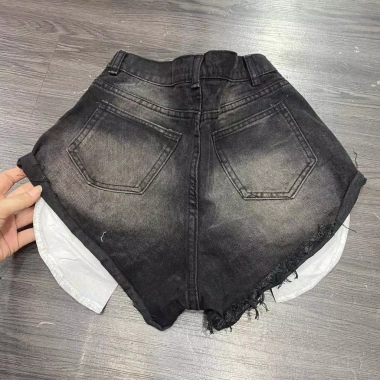 Jeans nữ cotton tua túi xám trắng cạp cao dáng hotgirl - Giá chỉ 129k