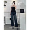 Jeans Ống Đứng Trơn 2 Túi Vuông - Đẹp, Thoải Mái, Giá Chỉ 348.000đ 3