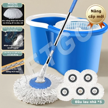 JETGO Bộ Cây Lau Nhà Tự Vắt Thông Minh Xoay 360°, Đầu Siêu Thấm Hút, Dễ Vệ Sinh, Tháo Rời - Giá Ưu Đãi 91.105₫ 18 JETGO Bộ Cây Lau Nhà Tự Vắt Thông Minh Xoay 360°, Đầu Siêu Thấm Hút, Dễ Vệ Sinh, Tháo Rời - Giá Ưu Đãi 91.105₫ 18