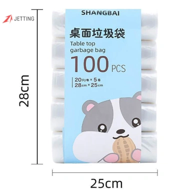 Jetting 5 cuộn 100 túi đựng rác dày nhỏ cho bàn thùng rác, dùng một lần, 53.500 VND 6