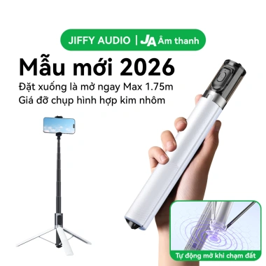Jiffy Selfie Stick DP20 - Gậy 3 Chân Chống và Remote, Mở Khi Chạm Đất, Độ Dài 30-175cm, Giá 358k