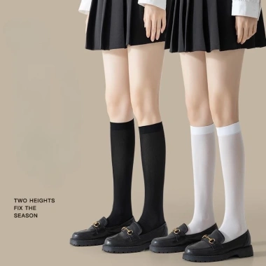Jk Tất Dễ Thương Đen Trắng Nhung Gothic Dài - Kawaii Nylon, Giá 21.000 VND