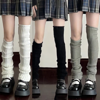Jk Tất Dễ Thương Đen Trắng Nhung Gothic Dài - Kawaii Nylon, Giá 21.000 VND