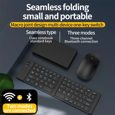 Jomaa Portable 2.4G - Bàn phím gập Bluetooth sạc lại + Chuột không dây USB cho Windows iOS PC, giá ưu đãi 524.700₫ 4