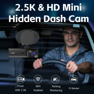 Joysync 3 Kênh Dash Cam 2.5K/720P/480P WiFi, Night Vision, WDR, G-sensor, Đỗ xe 24h - Giá 999.999₫