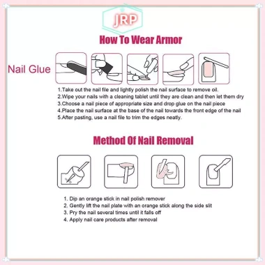 JRP 24 chiếc móng tay giả thời trang blush ngôi sao ngắn vuông, full cover, thạch dính tháo rời - Giá ưu đãi 41.800₫ 2