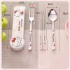 JRP Bộ Đồ Ăn Hello Kitty Dễ Thương Thép Không Gỉ – Chopsticks & Thìa – 64,020₫ 3