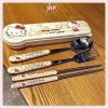 JRP Bộ Đồ Ăn Hello Kitty Dễ Thương Thép Không Gỉ – Chopsticks & Thìa – 64,020₫ 8