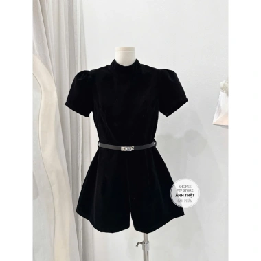 Jum Nhung Tay Bồng Cổ Tàu + Đai Da Siêu Xinh - Giá chỉ 180.000đ, giảm 22% 6