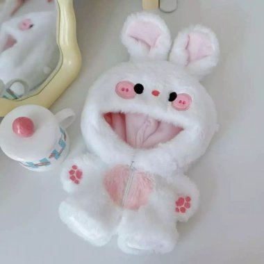 Jumpsuit Búp Bê Cotton Little Fox Thỏ 20cm - Quần Áo Bé Hoạt Hình Dễ Thương, Sang Trọng, 106.831₫