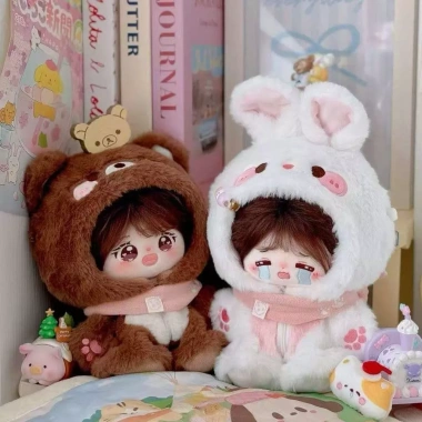 Jumpsuit Búp Bê Cotton Little Fox Thỏ 20cm - Quần Áo Bé Hoạt Hình Dễ Thương, Sang Trọng, 106.831₫