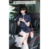 Jumpsuit La Rosa Cổ chữ Ren Đính Nơ, Túi Lớn, Sơ mi Kẻ sọc Siêu Xinh - Giá 770.000₫ 2