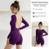 Jumpsuit Nữ Dài Tay Khoe Lưng Trần - Bộ Tập Gym Yoga Pilates Giá 545k