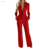 Jumpsuit polyester nữ áo liền quần ống rộng cổ V eo cao Văn phòng Đông Nam 628k 7