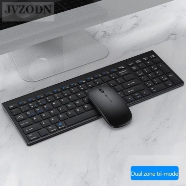 JVZODN Bàn phím không dây 109 phím Bluetooth 5.0 2.4GHz, sạc được, tương thích iPad, laptop, PC, điện thoại - Giá 660k 2