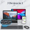 JVZODN Bàn phím không dây 109 phím Bluetooth 5.0 2.4GHz, sạc được, tương thích iPad, laptop, PC, điện thoại - Giá 660k 3