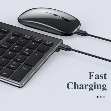 JVZODN Bàn phím không dây 109 phím Bluetooth 5.0 2.4GHz, sạc được, tương thích iPad, laptop, PC, điện thoại - Giá 660k 4