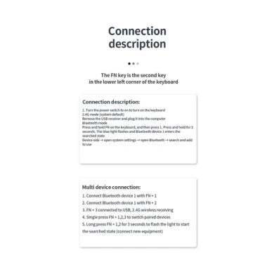 JVZODN Bàn phím không dây 109 phím Bluetooth 5.0 2.4GHz, sạc được, tương thích iPad, laptop, PC, điện thoại - Giá 660k 8