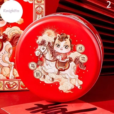 K2nightFee Hộp Quà Tặng Tết Tinplate - Kẹo Thiếc, Bánh Quy, Trà, Gấu Trúc Hoạt Hình Năm Ngựa, Giá 72.600₫ 10