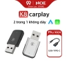 K8 CarPlay không dây 2 trong 1 - Hỗ trợ CarPlay & Android Auto, tương thích 99% xe, chỉ cắm USB dùng ngay, giá 420.000₫