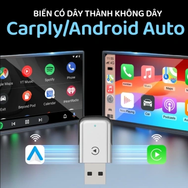 K8 CarPlay không dây 2 trong 1 - Hỗ trợ CarPlay & Android Auto, tương thích 99% xe, chỉ cắm USB dùng ngay, giá 420.000₫ 5