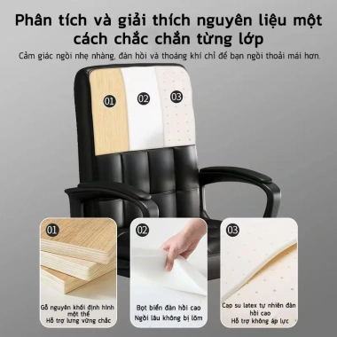 KAZACA Ghế văn phòng xoay 360 độ công thái học, chống mỏi lưng – Giá 1.028.200₫