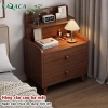 KAZACA Tủ đầu giường chân gỗ tự nhiên - Kệ lưu trữ đa tầng, chắn ba mặt, chống rơi đồ, giá ưu đãi 436.500