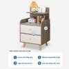 KAZACA Tủ đầu giường chân gỗ tự nhiên - Kệ lưu trữ đa tầng, chắn ba mặt, chống rơi đồ, giá ưu đãi 436.500 3