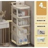 Kệ 3-4 tầng đa năng bánh xe đẩy spa - Giá để đồ bỉm sữa tiện lợi, giảm còn 215k