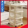 Kệ 3-4 tầng đa năng bánh xe đẩy spa - Giá để đồ bỉm sữa tiện lợi, giảm còn 215k 2