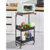 Kệ 3 tầng bánh xe kim loại mặt bàn gỗ MDF - Decor phòng khách, ngủ, bếp, 289k 4