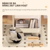Kệ 3 tầng đa năng có bánh xe, xe đẩy spa kim loại, mặt gỗ cao cấp - Giá 184.100 VND 6