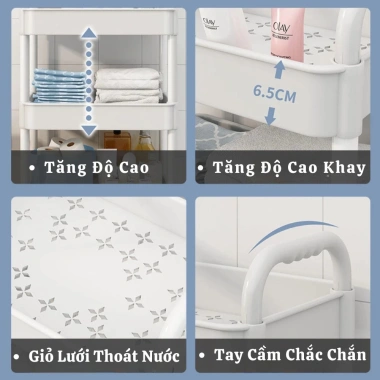 Kệ 4 tầng xe đẩy đa năng cho spa, phòng tắm, bếp - Bánh xe tiện lợi, di chuyển dễ dàng, giá ưu đãi 106.800₫ 9 Kệ 4 tầng xe đẩy đa năng cho spa, phòng tắm, bếp - Bánh xe tiện lợi, di chuyển dễ dàng, giá ưu đãi 106.800₫ 9
