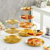 Kệ Bánh 2-3 Tầng Mạ Vàng Cao Cấp - Đĩa Trưng Bày Trái Cây, Bánh Ngọt, Decor Tiệc | Giá chỉ 119k 2