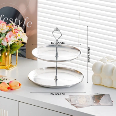 Kệ Bánh 2-3 Tầng Mạ Vàng Cao Cấp - Đĩa Trưng Bày Trái Cây, Bánh Ngọt, Decor Tiệc | Giá chỉ 119k 10
