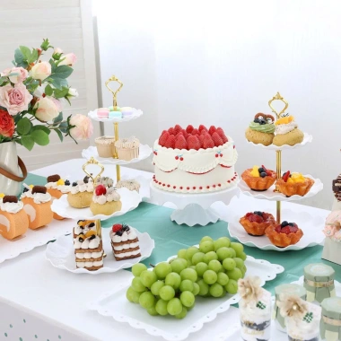 Kệ Bánh 3 Tầng Tháo Rời Khay Đựng Mứt Kẹo Sang Trọng Giá Ưu Đãi 69.000₫
