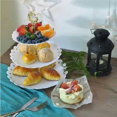 Kệ Bánh 3 Tầng Tháo Rời Khay Đựng Mứt Kẹo Sang Trọng Giá Ưu Đãi 69.000₫