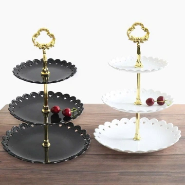 Kệ Bánh 3 Tầng Tháo Rời Khay Đựng Mứt Kẹo Sang Trọng Giá Ưu Đãi 69.000₫