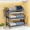 Kệ Bát 3 Tầng Maison Khay Hứng Nước, Giá Đũa Dao Thớt Thép Carbon - Đa Năng 213k 9