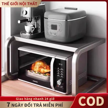 Kệ bếp đa năng chịu lực tốt, thiết kế thông minh để lò vi sóng – Giá chỉ 129.000₫