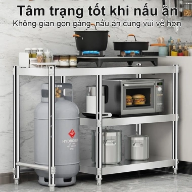Kệ bếp gas inox 304 nhập khẩu - Chịu nhiệt cao, đa năng để đồ nhà bếp, chỉ 449.000₫