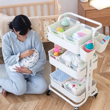 Kệ Bỉm Sữa 3 Tầng Thiết Kế Châu Âu - Xe Đẩy Spa XDT01 Giá 61.600₫ Giảm 38%
